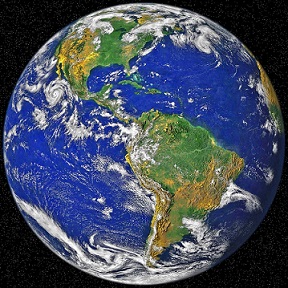 Planet Erde aus dem Weltall gesehen